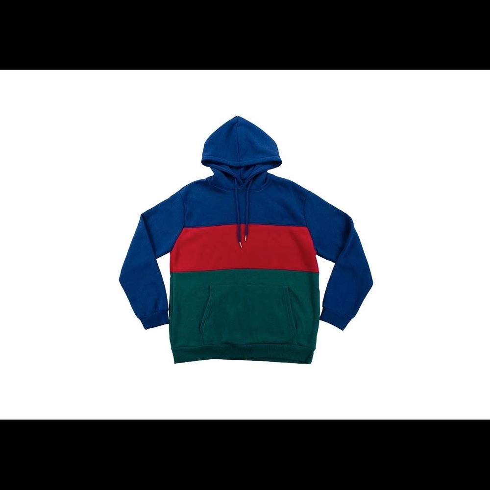 Vintage Striped Mens Hoodie Size Large